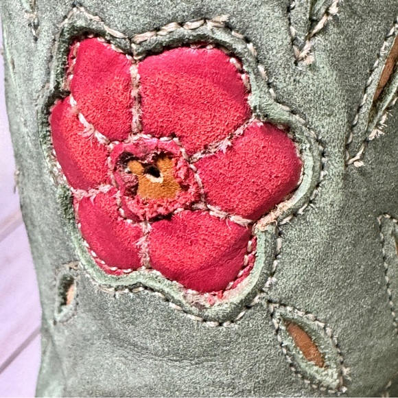 Laredo Womens Miss Kate Size 7.5 Multicolor Suede Cowgirl Western Boots - Picture 16 of 16